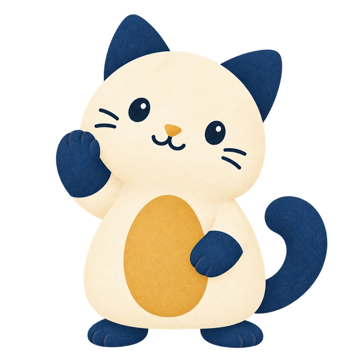 手を振るvincat